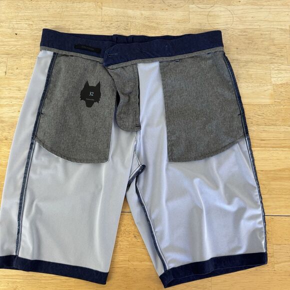 Greyson Montauk Performance Golf Shorts Stretch Breathable Lux Mens 32 Blue 10" - Picture 6 of 12